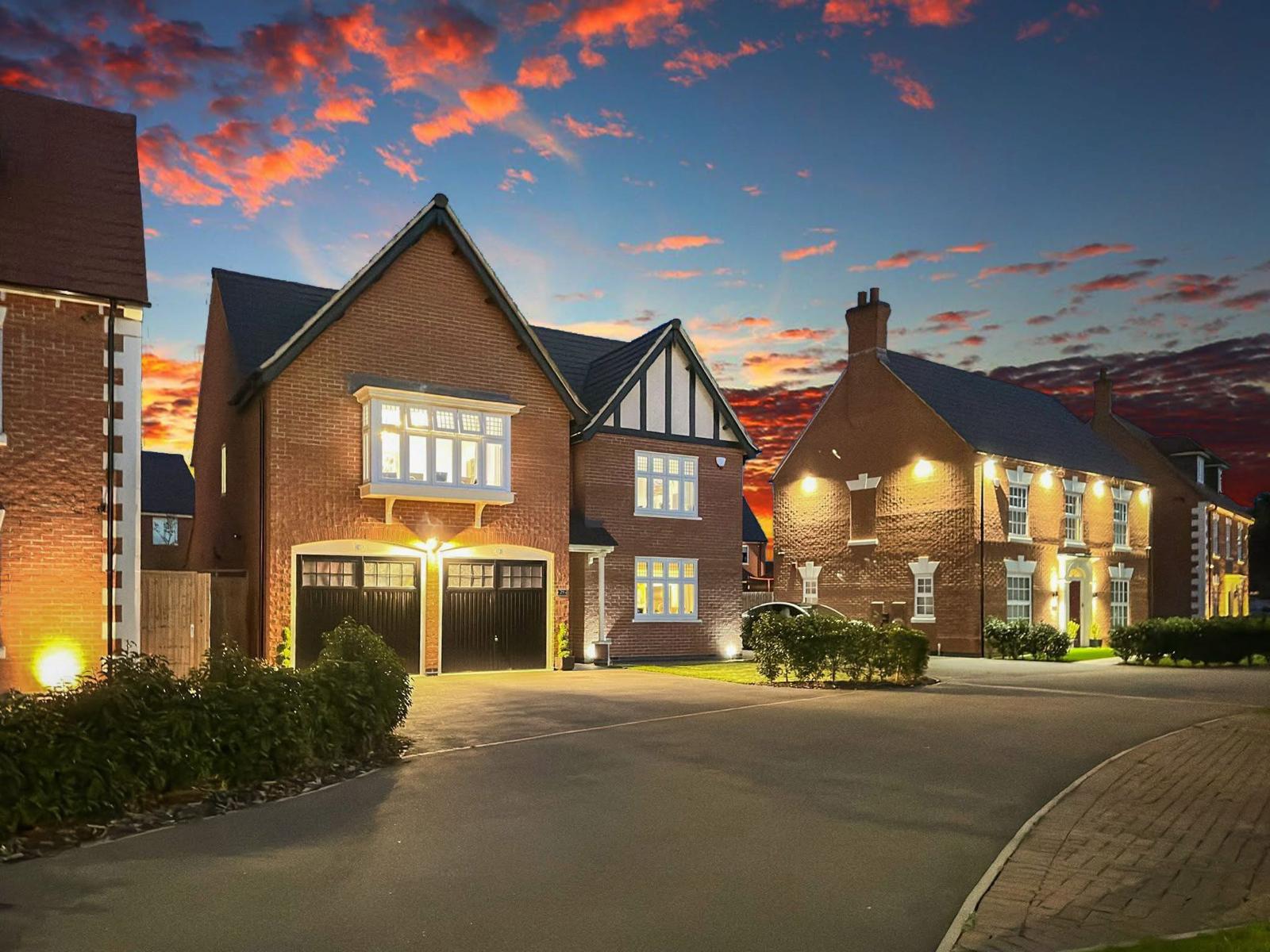 Twilight image of a property in Nuneaton, Warwickshire