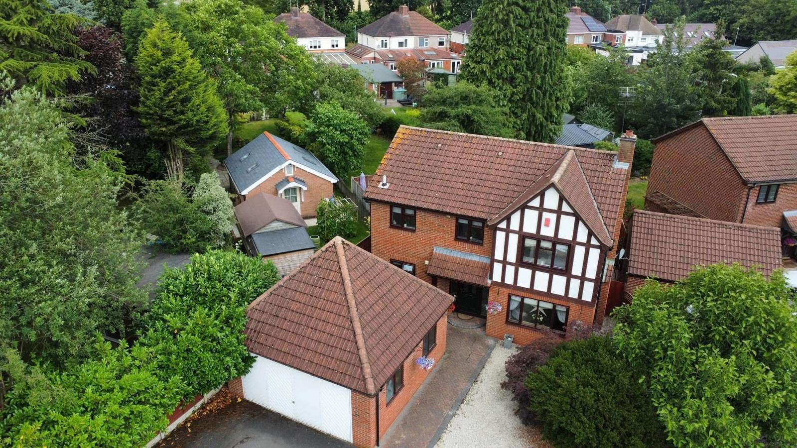 Ariel view of a property in Nuneaton